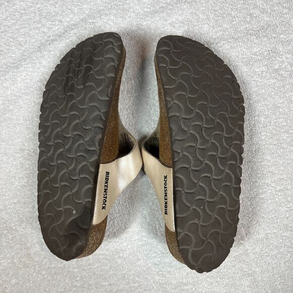 Birkenstock Gizeh Sandals Womens 38 245 Ivory Strap Open Toes - Picture 5 of 10